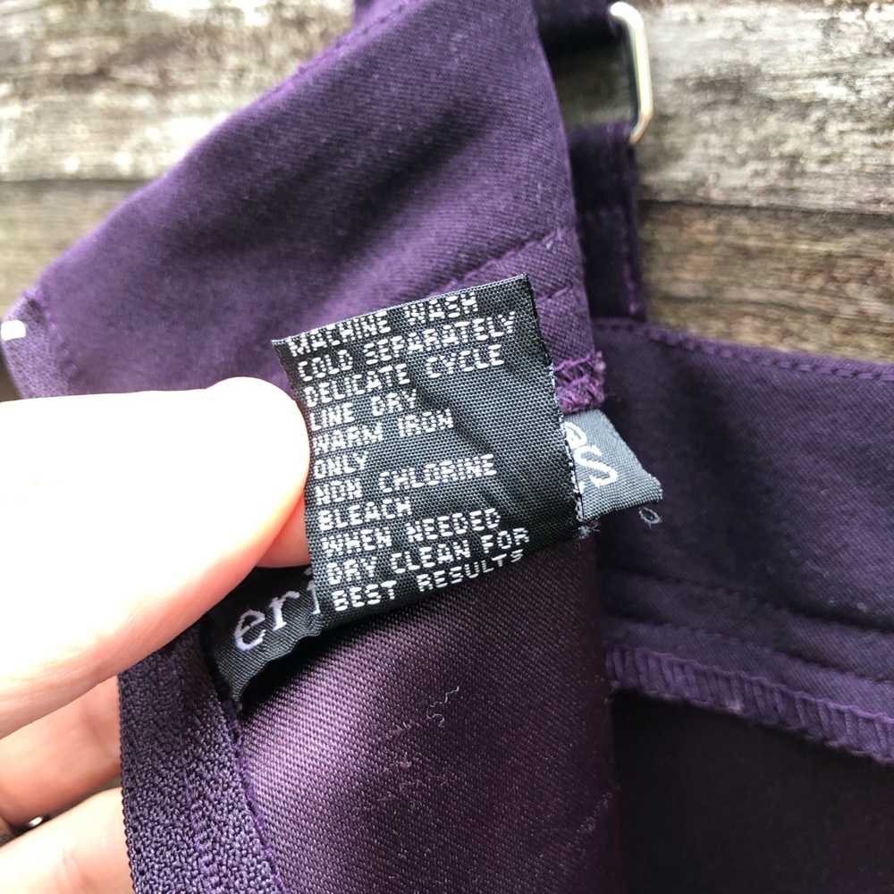 Eric Charles Vintage Smock Dress Pinafore Jumper Size M Purple - Picture 13 of 13